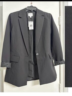 Nine West womens Black Single-Button Blazer Jacket